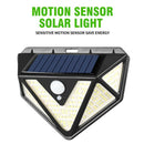 166 LED Solar Power Wall Lights PIR Motion Sensor Outdoor Garden Security Lamp