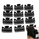 12Pcs Fashion Women Crab Hair Claw Clip Girls Brown Plastic Mini Hair Clamp PUT