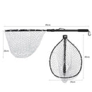 Leo Fly Fishing Net Fish Landing Net With Folding Aluminum Handle And Soft
