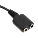 1pc Dual 3.5mm Audio Jack Female to Male RJ9 Plug Adapter Convertor Cable