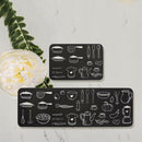 2Pcs Non-Slip Kitchen Mat Floor Door Mat Bedroom Room Rug Runner Carpet Set