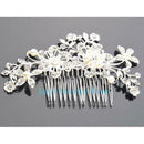 Bridal Prom Wedding Flower Prom Crystal Rhinestone Hair Comb Pin Clip Diamante