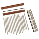 Durable Kalimba Thumb Piano Steel Keys Saddle Bridge DIY Kit - 17 Keys