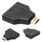 HDMI Male To Dual Female 1 to 2 Way Splitter Adapter For HD TV