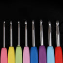 8Crochet Hook Set Knitting Needle2.5-6mm  Colored soft handle aluminum crochetOZ