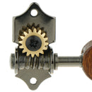Pack of 4 Open Tuning Pegs Tuners Mahogany Knobs for Ukulele/Acoustic Guitar