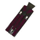 Unisex Clip on Suspender Elastic Y-Shape Back Formal Adjustable Braces, Red