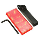 MGEHR1616-2 External Grooving Turning Lathe Bar Tool Holder with 10PCS MGMN
