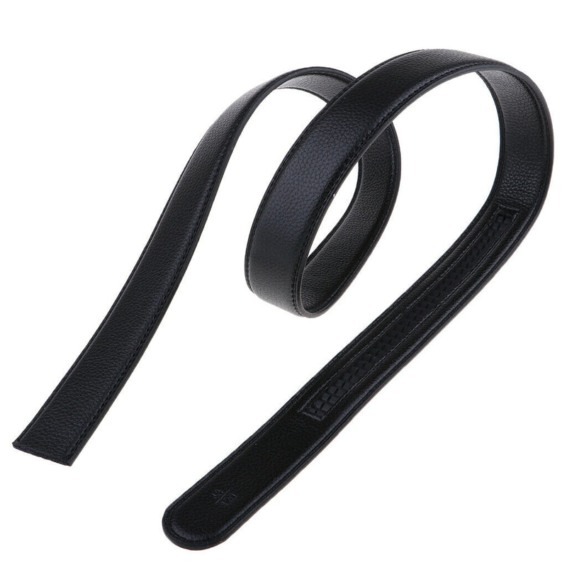 Men's Black PU Leather Replacement Belt Dress Belt without Buckle 35mm