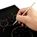 10 Sheets Magic Funny Scratch Art Painting Paper With Stick Kids Toys Drawi B2M2