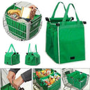 Eco Friendly Reusable Shopping Bags 6 Cart Clips Large Tote Bag Capcity Q3E9
