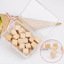 30 Pcs Creative Wooden Thumbtack Quadrate Decorative Drawing Push Pins Wood Head