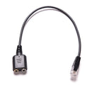 2 X 3.5mm to RJ9 Jack Adapter Convertor PC Audio Cable Headset Telephone -PN FT