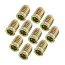 10Pcs Wood Insert Interface Screws Hex Socket Nuts Fixing Furniture M8*20