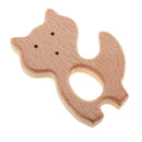 2 pcs Baby Teether Teething Ring Pendants Wooden Hedgehog lowrie Shape