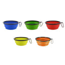 Pet Dog Portable Silicone Collapsible Travel Feeding Bowl Dish Feeder Red