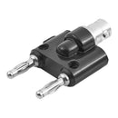 Audio Speaker Cable Connector BNC Female to 4mm Dual Banana Plug Black