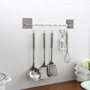 Wall Bar Kitchen Storage Rack for Utensils Spatula Casserole with Wall Hook