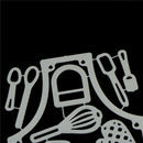 14pcs Kitchen Tools Metal Cutting Dies For DIY Scrapbooking Album Paper Card B&X