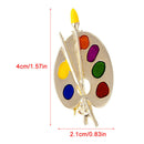 Fashion Brooch Colorful Enamel Artist Palette Pin Corsage Brooch Women JewelryOZ