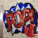 Embroidered iron on patches sequins sequins clothing DIY Motif Applique FT