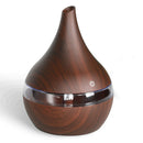 300ml Mist Humidifier Diffuer w/ LED Light Top Fill Antislip Brown