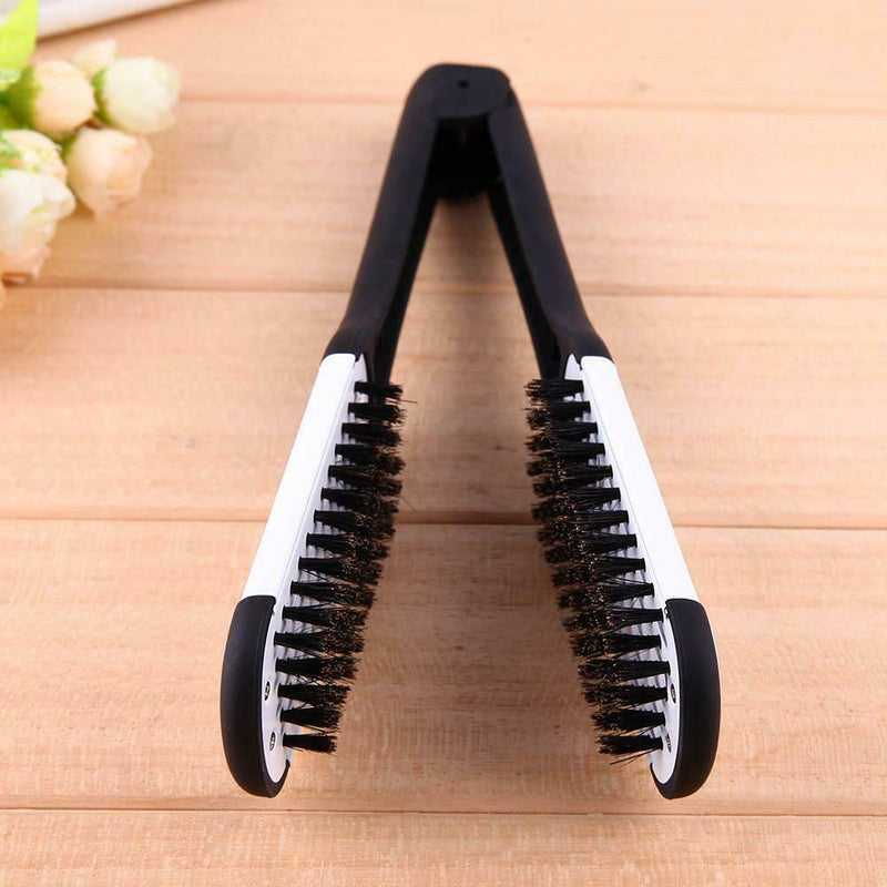 Plywood Bristles Comb Straightener Electric Heat Brush Hair Straightener