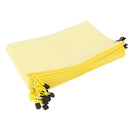 12 xA4 Zipper Bags Zip File Storage Document Folder Protective Sleeve Yellow