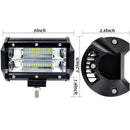 5 inch LED Work Light Bar Spot Flood OffRoad Fog Driving 4WD Reverse ADY