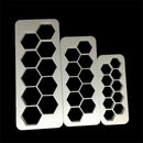 3pcs Geometry Hexagon Fondant Cookie Cuttter Fondant Mold Cake Decorating Too FT