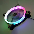 LED Cooling Fan RGB 12cm DC 12V Brushless Cooler For Computer Case PC CPU lj