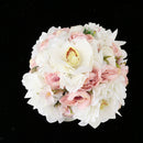 Romantic Rose Wedding Bridal Bouquet Hand Holding Flowers- Light Pink