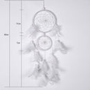 Handmade Dream Catcher Feather Wall Car Hanging Decoration Ornament White