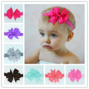 Baby Girl Elastic Bow Hair with Children Hair Band Baby Color Cute Bow Head
