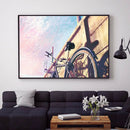 Diamond Painting Bicycle Against Wall Full Round Rhinestone Picture 40x30cm