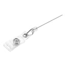 Retractable Ski Pass ID Card Badge Holder Key Chain Reels With Clip White