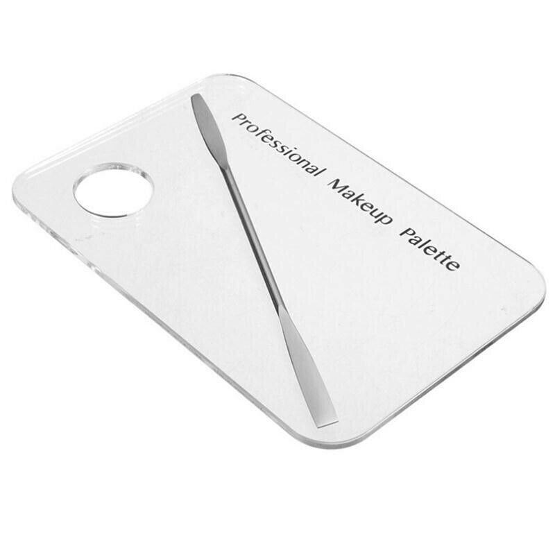 Women Acrylic Transparent Nail Art Palette Pallet Tool Blending Pigment Spa C5S9