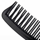 Black Double Row Tooth Detangler Hair Comb Shampoo Comb with Handle for Lon A7H4