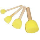 Wood Handles Painting Drawing Sponge Toys Graffiti Round Paint Brush