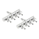 2pcs Stainless Steel Aquarium Fish Tank 4 Ways Air Flow Splitter Lever Control