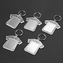 Lot of 5 Pcs Keychain Ring DIY Clothes Shaped Blank Photo Frame 5.2x5.6cm