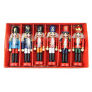 6pcs/set Mini Wooden Nutcracker Soldier Gift Christmas Ornaments Party Decor