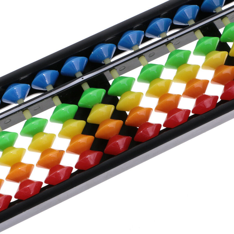 Portable Abacus 17 Rods Beads Column Arithmetic Tool Math Learn Business