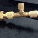 1/4" -1/4" R22 Refrigeration Charging Adapter Refrigerant Exhaust Valve A7X P4U5