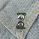 Creative Clothing Bag Alloy Badge Unisex Coconut Tree Hourglass Drip Brooch A
