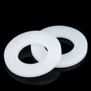 70pcs M2 M2.5 M3 White Nylon Plastic Flat Washers Gaskets Kit Fit Metric Bolt