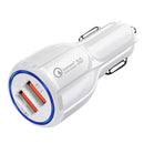 Motorcycle Car Refitted 5V 3.1A Dual USB Aperture Car Charger Light White New