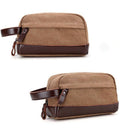 Coffee Zipper Men Travel Canvas Toiletry Bag Wash Shower Makeup Organizer P