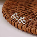 Creative Women Girls Mini Bicycle Ear Stud Geometric Earrings Jewelry Gift