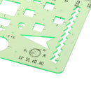 2 Pcs Plastic Drawing Ruler Geometric Template Ruler Stencil Measure Tool